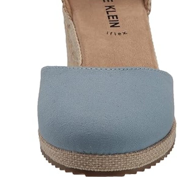 Anne Klein Blue Wedge Zia Wrap Tie Sandal Shoes 10 - Picture 2 of 13